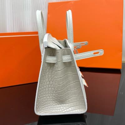 wholesale quality hermes faubourg birkin snow alligator